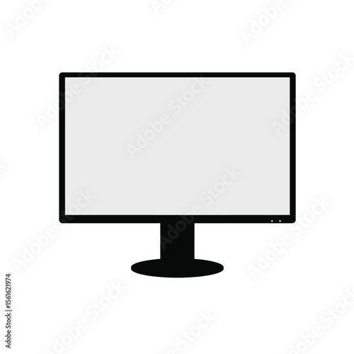 lcd monitor isolated on white
