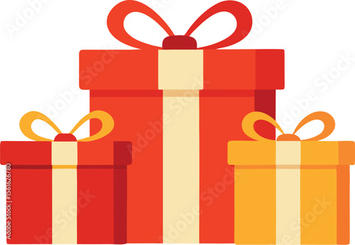 Elegant Minimalist Holiday Gift Boxes on Bright