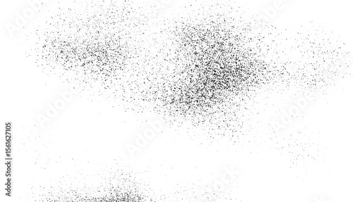 Dirty or dust film grain speck grit grunge overlay on noise background, gradient pattern with vector dust dots grunge texture, old, grunge background