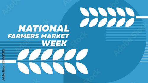 National Farmers Market Week – banner, poster, vector illustration