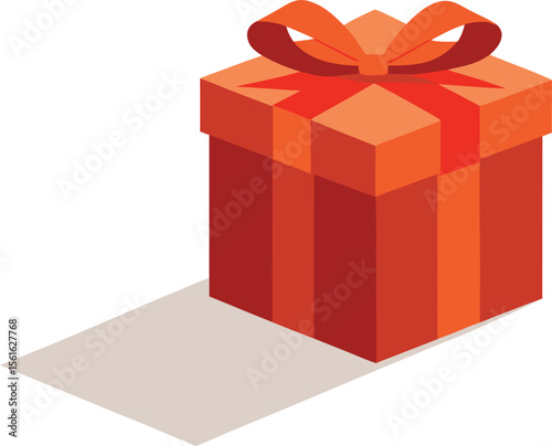 Gift Box Mockup with Shadow and Reflection Effect