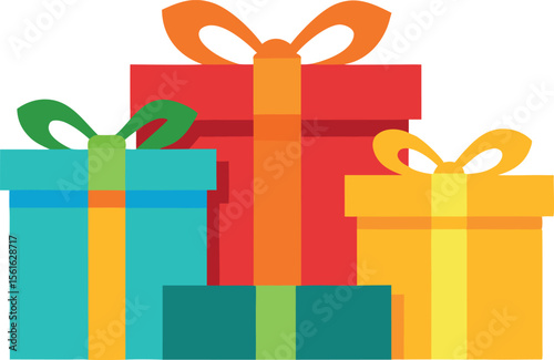 Modern Flat Gift Boxes in Bright Colors