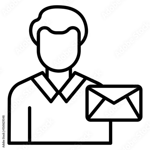 Post Office Clerk Male Icon