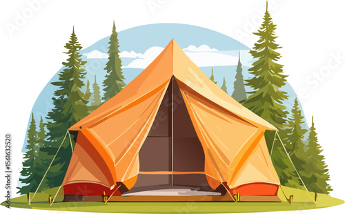 camping in the mountains