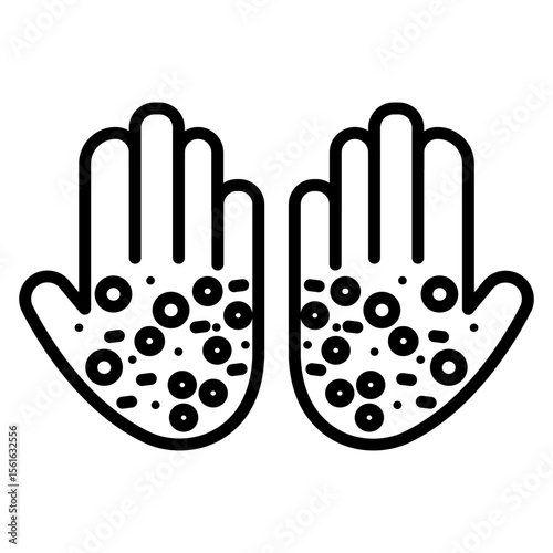 Contaminated Hands Icon
