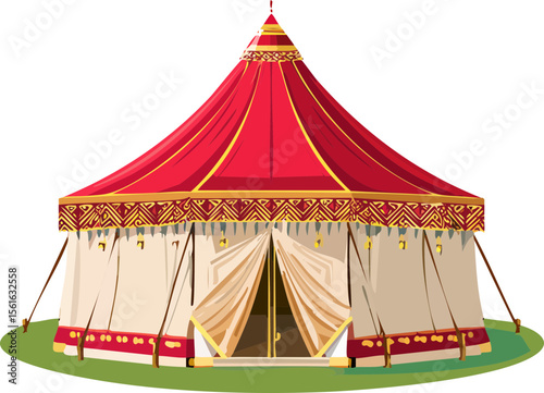 circus tent isolated on white