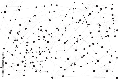 vector design of connected dots circles and lines. connection network