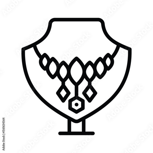 Catch a sight of this amazing necklace display line icon