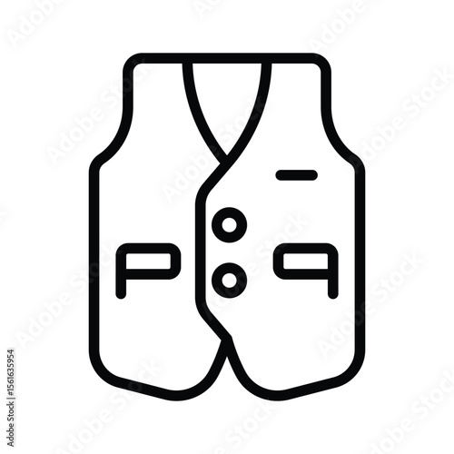 Check out our premium vest icon designed in outline style
