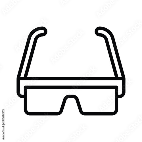 Visually engaging icon of fashion sunglasses in line style