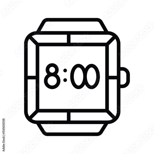 Visually amazing line style icon showing smartwatch