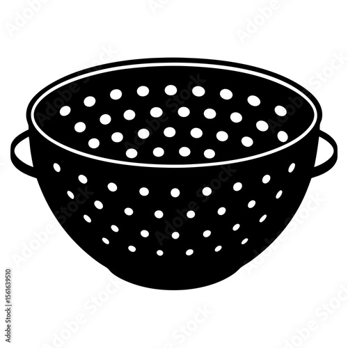 black and red colander