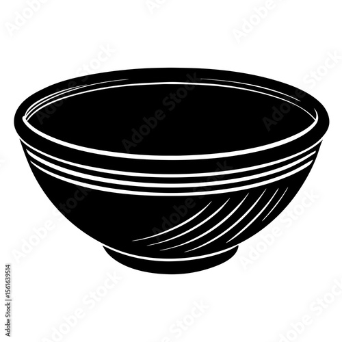 ceramic bowl isolated on white background