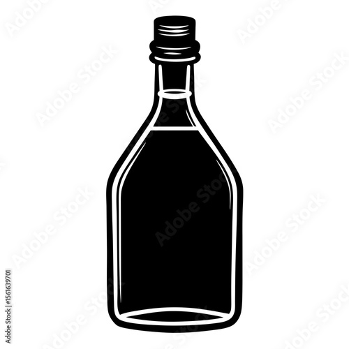 wine bottle vector illustration