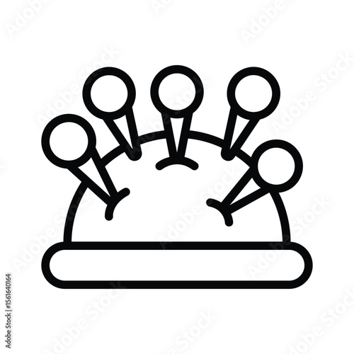 Pin holder line icon is ready for premium download