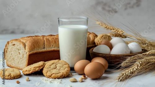 nourishing gluten-free breakfast composition with diverse ingredients for a healthy start to the day and a balanced diet lifestyle