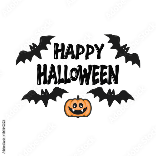 Happy Halloween background with pumpkin