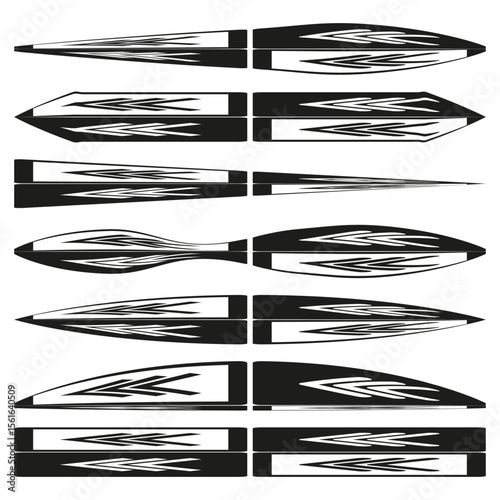 Arrowhead stripe pattern. Repeating spear rows. Directional border Vector. Symmetric navigation design