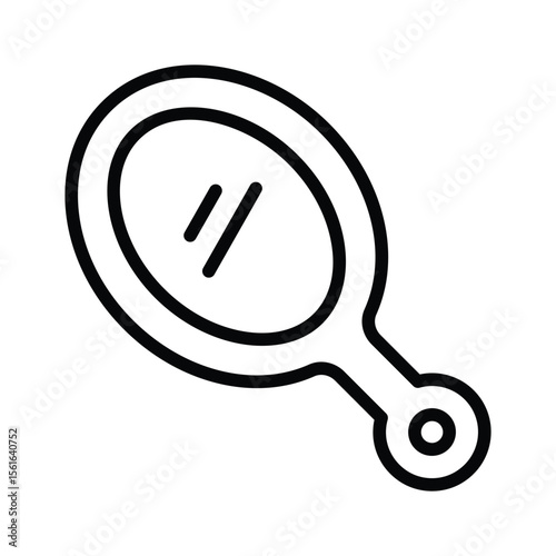 Hand mirror icon in line style, ready for premium download