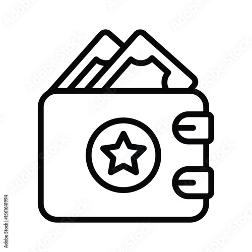 Get your hands on this premium line icon of wallet