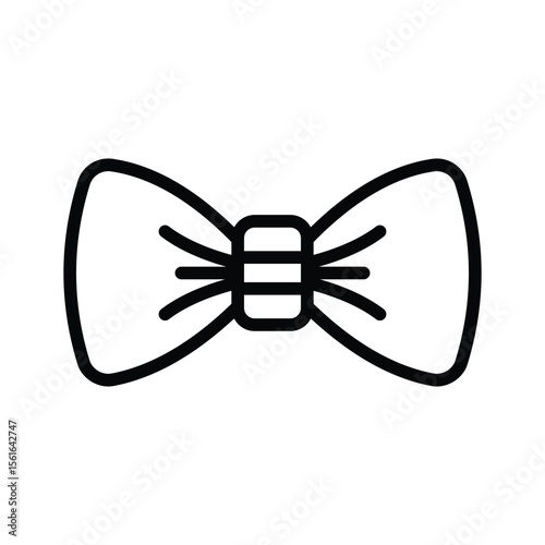 Bow tie icon creatively designed in outline style