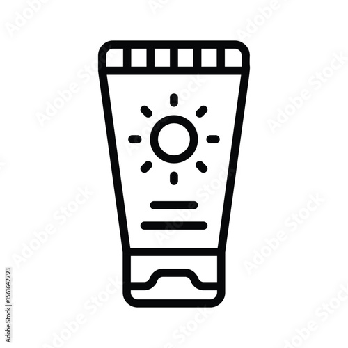 Get this amazing linear icon of summer sunscreen tube