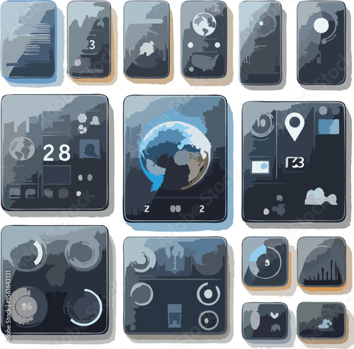 Transparent UI Elements – Editable Glass Vector Kit