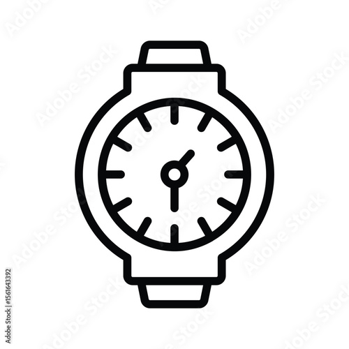 Catch a sight of this modern line icon of wristwatch