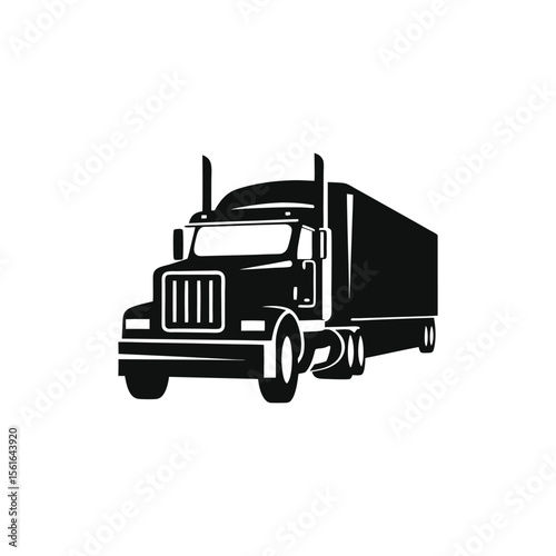 Truck silhouette vector 