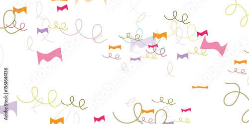 Colorful Party Confetti Background - Vector Celebration Design with Falling Ribbons and Streamers. Festive, Fun, and Vibrant Decoration for Events, Birthdays, and New Year