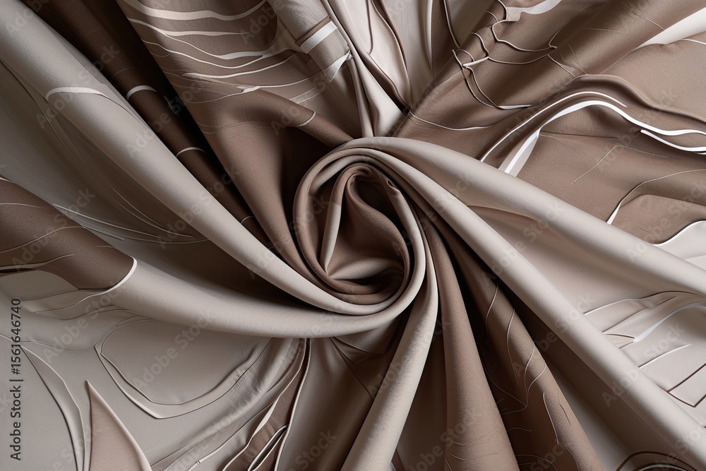 Obraz premium Trendy Abstract Taupe Fabric for Modern Apparel and Chic Textiles