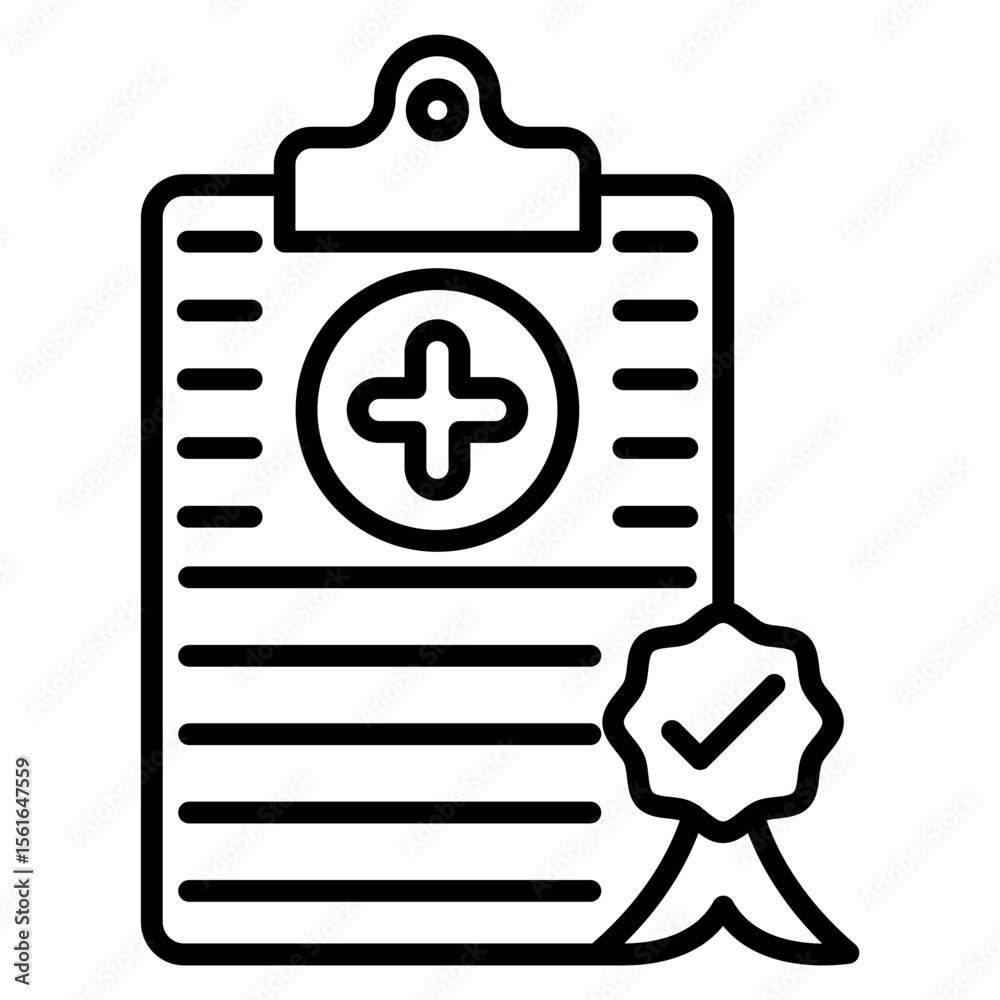 Obraz premium Medical Certificate Icon