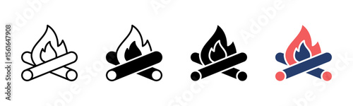 Bonfire icon sheet multiple style collection