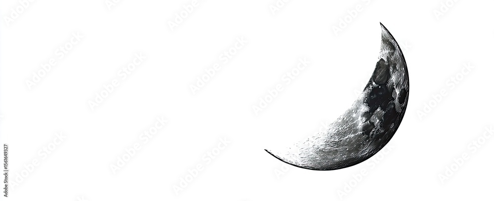 Obraz premium Crescent moon, grayscale