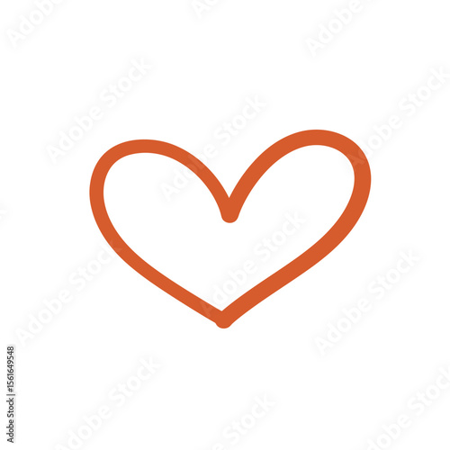 Hearts icon in hand drawn style. Handmade painted heart vector illustration on. Love doodle sign business concept. 
