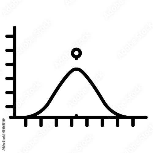 Bell Shaped Graph Icon