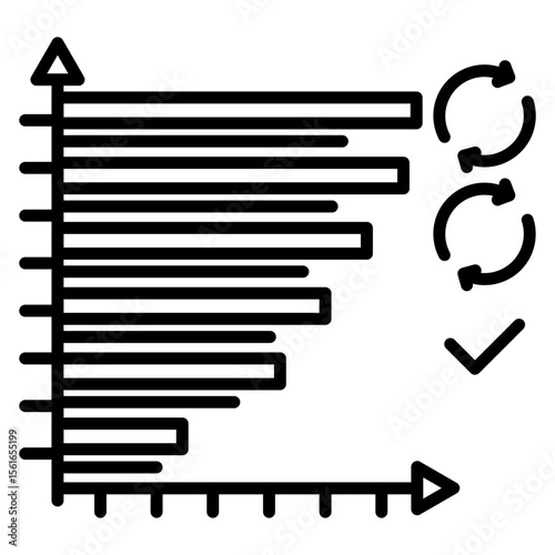 Horizontal Bars showing Progress Icon