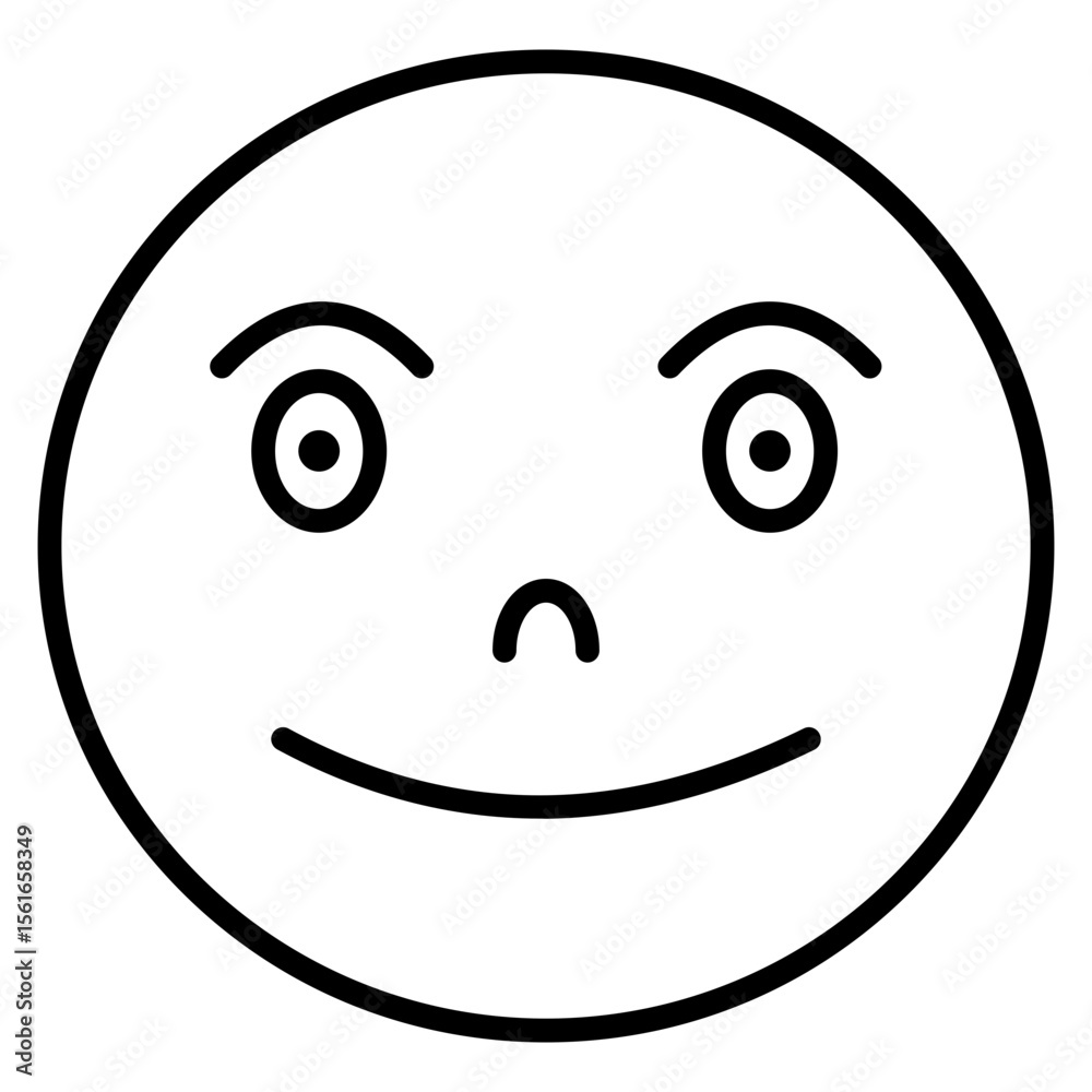 Fototapeta premium Grinning Face Icon