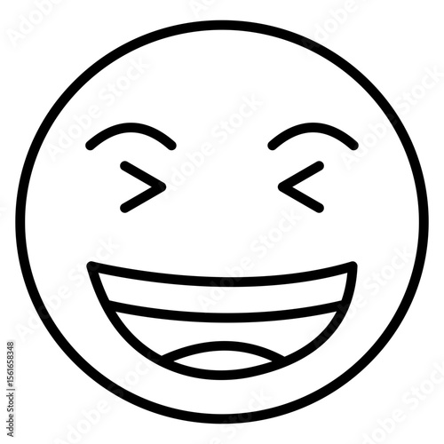 Grinning Squinting Face Icon