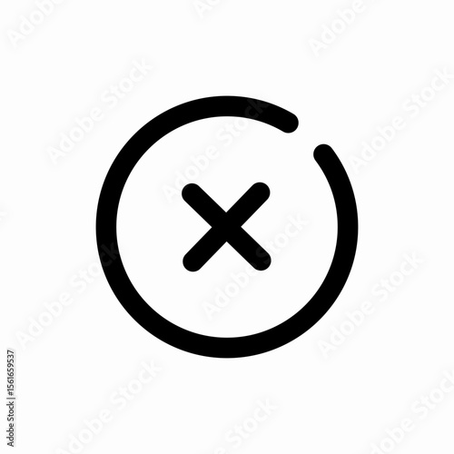 close cancel delete cross icon vector sign