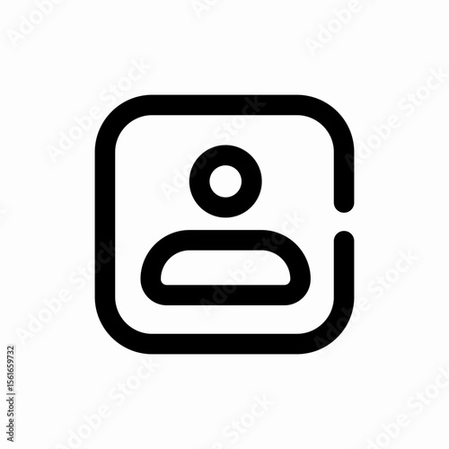 user profile account person icon vector sign