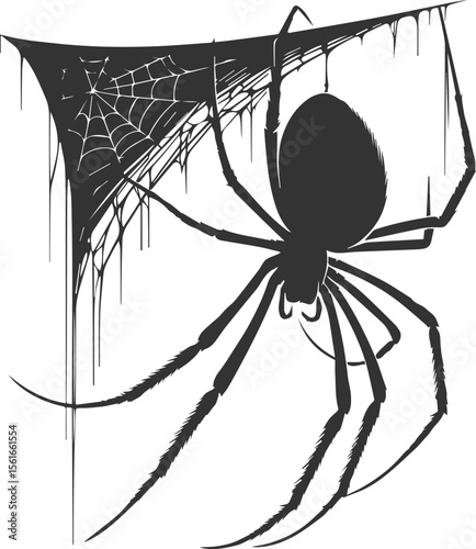 Spider vector silhouette