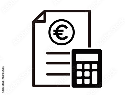 money icon 34: euro , currency, cash, finance, calculator,money, number, numbers, mathematics, office, hand, calculate, accounting, financial, math, buttons