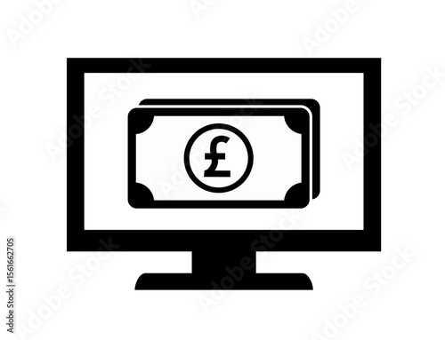 money icon 30 : money, finance, logo, computer, monitor, screen, flat, pc, desktop, pound