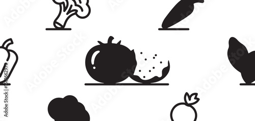 Vegetable Silhouette Icons