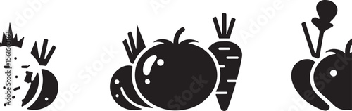 Vegetable Silhouette Icons