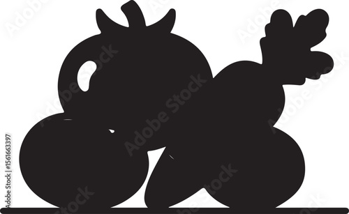 Vegetable Silhouette Icons