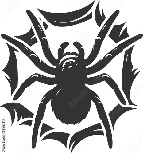 Spider vector silhouette