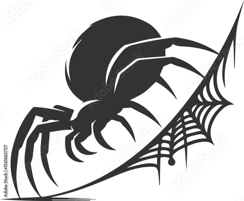 Spider vector silhouette