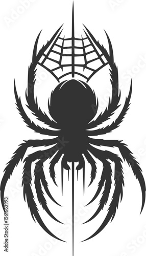 Spider vector silhouette